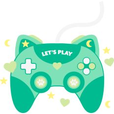 Gaming controller with cat ears