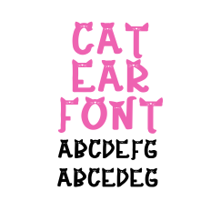 Cat Ear Font, Cat Decorative Font