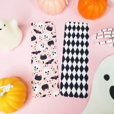 Halloween Black Cat and Skulls Bookmarks