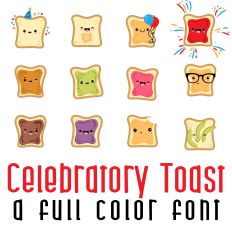 Celebratory Toast Full Color Font