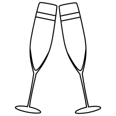 Champagne Glass Outline