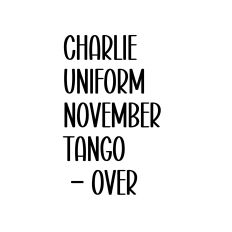 charlie uniform november tango svg cut file