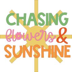 Chasing flowers & sunshine quote