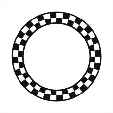 Retro Round Checker frame 