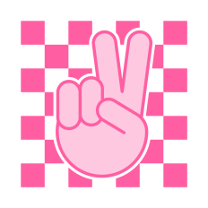 Checkered Peace Sign SVG | Peace SVG