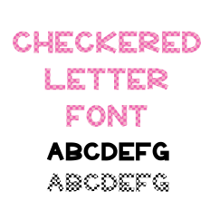 Checkered Letter Font