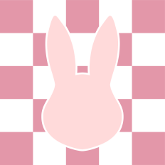 Checkered Easter Bunny Head