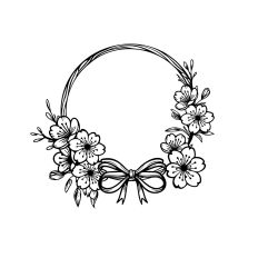 Floral Wreath with Bow