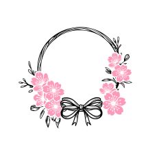 Floral Wreath with Bow