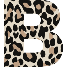 Cheetah Letter B