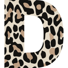 Cheetah Letter D