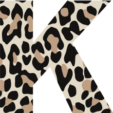 Cheetah Letter K