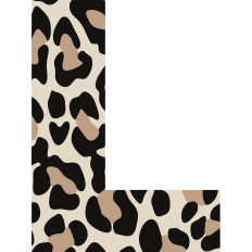 Cheetah Letter L