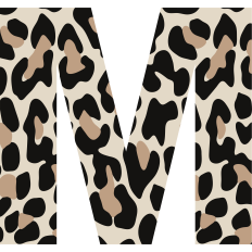 Cheetah Letter M