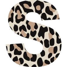 Cheetah Letter S