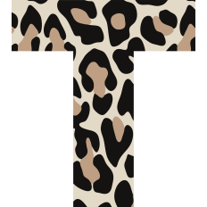 Cheetah Letter T