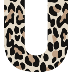 Cheetah Letter U
