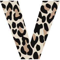 Cheetah Letter V