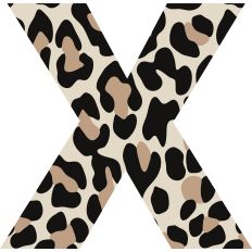 Cheetah Letter X