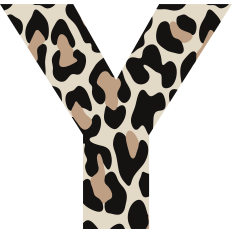 Cheetah Letter Y