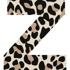 Cheetah Letter Z