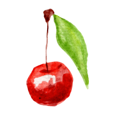 Watercolor Cherry