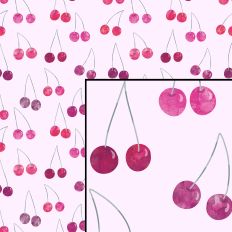 Cherries Watercolor Pattern