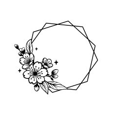 Geometric Floral Frame
