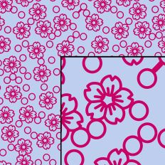 Sakura Cherry Blossom Pink Pale Blue Seamless Pattern