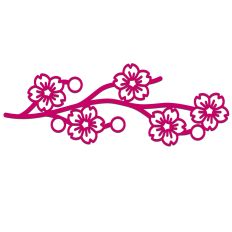 Sakura Cherry Blossom Branch Border