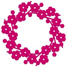 Sakura Cherry Blossom Border Circle Wreath Garland
