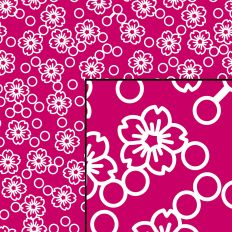 Cherry Blossom Sakura Floral Repeat Pattern