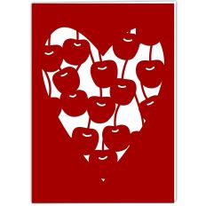 Cherry Heart Greetings Card