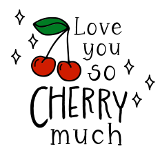 Love You so Cherry Much Valentines Design