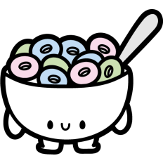 chibi cereal bowl