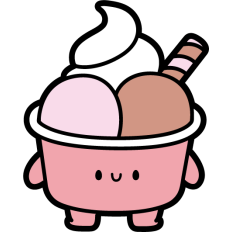 chibi ice cream cup