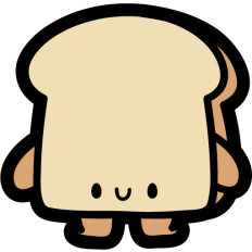 chibi bread slice toast