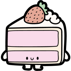 chibi strawberry cake