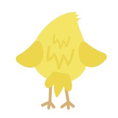 Cute Baby Easter Chick - Rear View - for Silhouette Design Studio