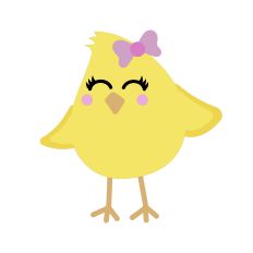 Sweet Baby Girl Chick for Easter Paper crafting - Silhouette Studio