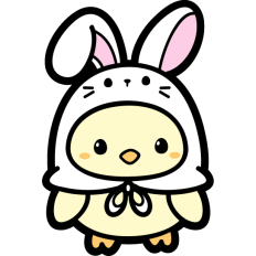 cute chick in a easter bunny costume