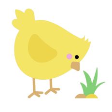 Curious Baby Chick for Easter, Farm Animal for Silhouette Studio