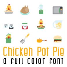 Chicken Pot Pie Full Color Font