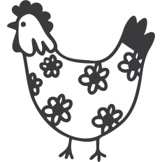 Chicken with Flowers