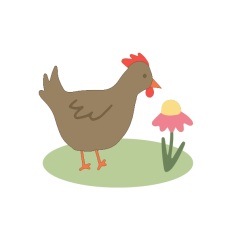 Chicken with a Flower Layered Cut File, Chicken Cut File