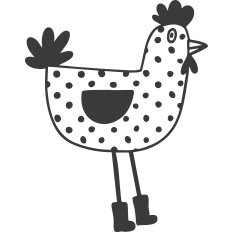 Chicken with Long Legs and Boots