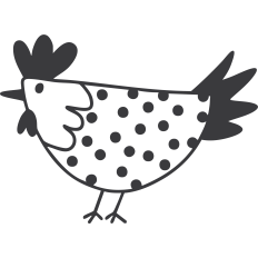 Chicken with Polka Dots