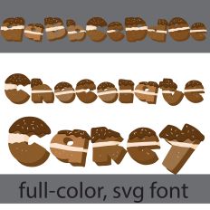 Chocolate Cakey Color Font
