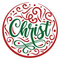 Christ Round Christmas SVG Quote