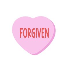 Christian Conversation Heart - Forgiven - for Silhouette Studio